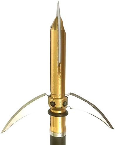 EOOENOON Hunting arrow heads 100 Grain Broadheads 2 Expandable Steel Blades arrows tips for corssbow and compound bow,6Pack