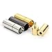 Linsoir Beads Strong Cylinder Bayonet Push Clasps Brass Cord Ends for 3mm Round Leather Cord Buckle Mating Connectors Rhodium Plated Pack of 20