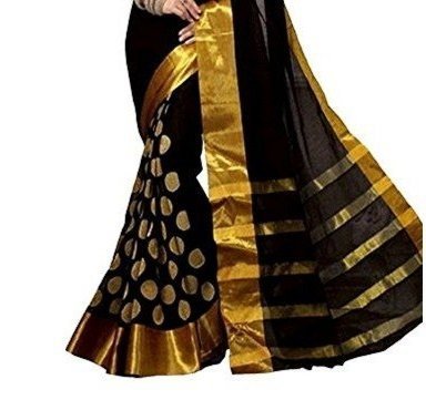 nishchay enterprise women's cotton saree with blouse piece