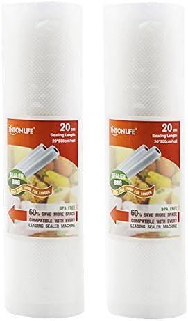 TINTON LIFE Small Household Vacuum Packaging Machine Portable Wet and Dry Sealing Machine Automatic Preservation Food Vacuum Sealing Machine (Vacuum Bag Roll 5:2PCS 9.8"x197")