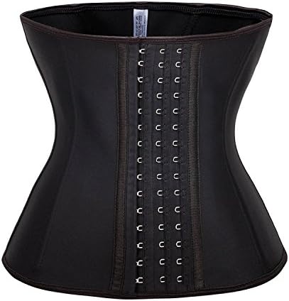 SUMEIYAN Latex Steel Boned Waist Trainer Corset Shapewear Waist Cincher Belt Body Shaper For Women (2XL, Black) …