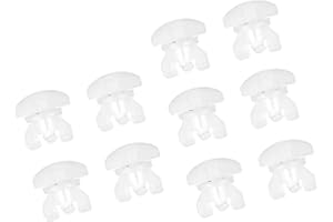 10Pieces Intermediate White Curtain Track End Stop for Operations in Any Room White Curtain Rails Clip