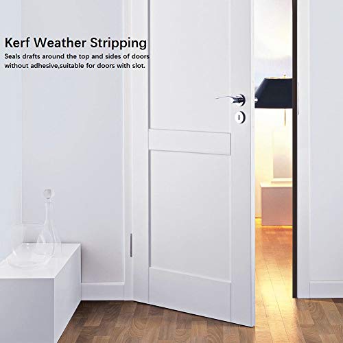 HADOR Kerf Weather Stripping Foam V Shape Tape, Full Set 38" x 83" for