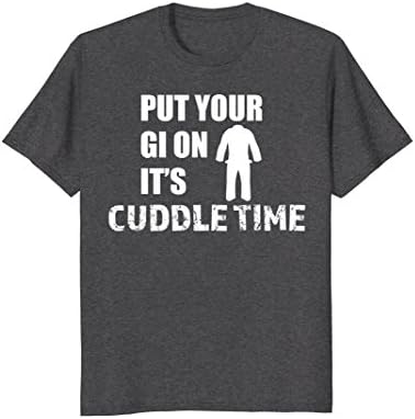 Mens Your Gi Cuddle Time Funny Brazilian Jiu Jitsu T Shirt Medium Dark Heather