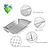 Smaid Vegetable Grill Basket - Large Stainless Steel Veg Grill Basket for Kitchen Works On Gas Wok Or Smoker-Kitchenware for Stir Fry Grilling Fish, Seafood, Kabob, Pizza, Veggies & Fruit