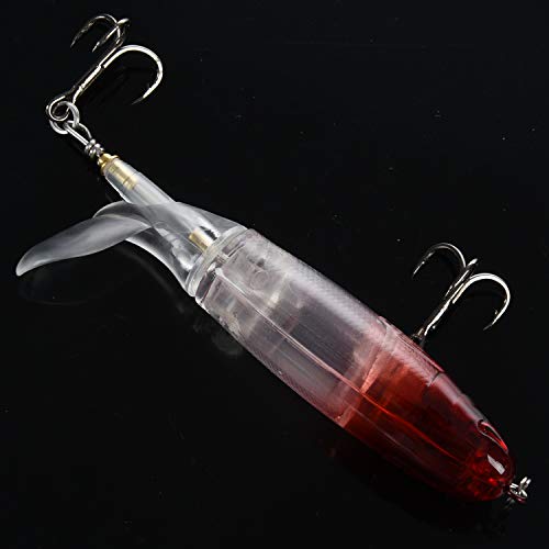 Yaootely 8 Pièces Séries10cm 13g Popper Flottant Leurre De Pêche Artificiel Appat Dur Queue Tournante De Wobbler…