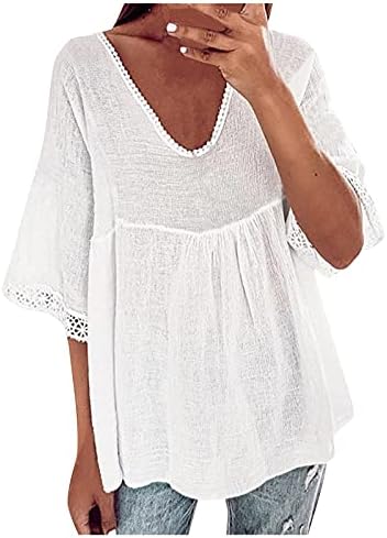Womens Lace Patchwork T-Shirt Blouse 