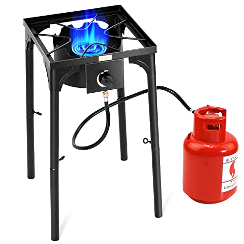 Goplus Outdoor Camping Stove, Single Burner Propane Gas Cooker w