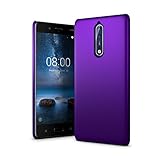 SLEO Nokia 8 Case Rubberized Hard PC Back Case Cover for Nokia 8 Phone - Purple