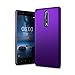 SLEO Nokia 8 Case Rubberized Hard PC Back Case Cover for Nokia 8 Phone - Purple