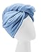 Turbie Twist Microfiber Hair Towel Wrap [Single Pack] – The Original Microfiber Hair Wrap As Seen On TV! Available in Pink, Blue, Purple and Aqua Hair Turban Towel Wraps (Blue)