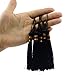 100pcs Triple Colored 14cm/5.5 Inch Silky Floss Bookmark Tassels with 2.16-Inch Cord Loop and Small Chinese Knot for Jewelry Making, Souvenir, Bookmarks, DIY Craft Accessory (Black)