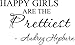 Picniva Happy Girls are The Prettiest. Audrey Hepburn. Vinyl Wall Art Inspirational Quotes and Saying Home Decor Decal Sticker