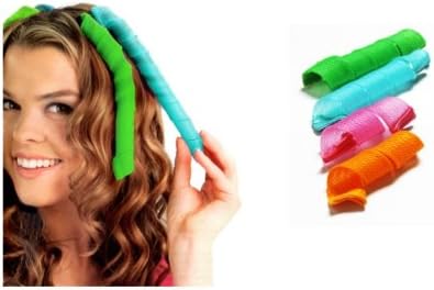 SimpleCurls 18-Piece Spiral Curling Set for Perfect Spiral Curls Without Heat -- Get Shiny, Springy Curls Naturally; Best Used on Damp Hair