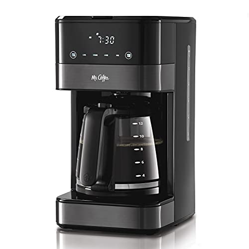 Mr Coffee 12 cup programmable Coffee maker, led touch display, black