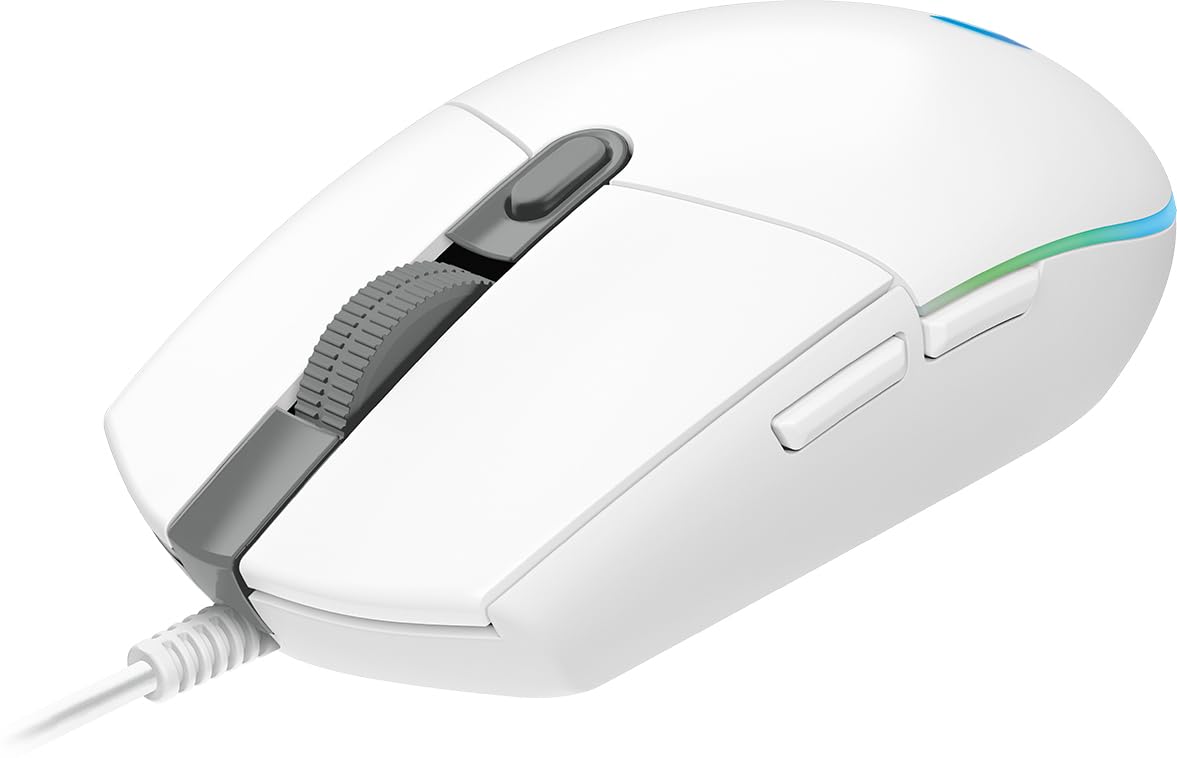 Logitech Gaming Mouse G102 LIGHTSYNC - Mouse - right-handed - Optical - 6 Buttons - Wired - USB - White