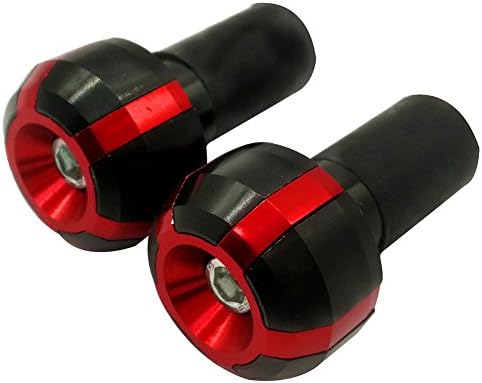 Universal Anti-Vibration Handlebar Grips Plugs Motorcycle Street Bike Bar Ends 7/8โ(22mm) Fits for Honda Kawasaki Suzuki Yamaha BMW Ducati Triumph Red