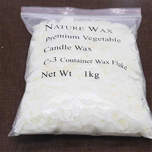LELEXI:100% Pure Natural Soy Wax Flakes for Candle Making DIY Candle Scents Pillar Soy Wax for Candle Making 1000g/bag