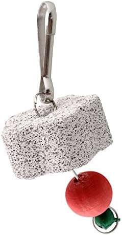 Rosepoem Parrot Bird Grinding Stone Chewing Toy Parrot Grinding Tooth Pendant Mineral Bird Beak Grinding Stone Parrot Toys