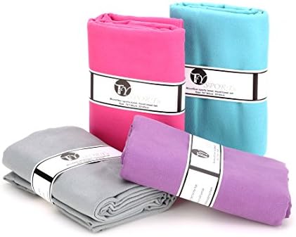 Microfiber Sport Towel by TY - Large 140x70cm with 30x40cm hand towel in carrier Bag - lightweight and ultra absorbent - Travel Towel , Beach Towel, Micro Towel , Sport Towel for Gym, Camping, Swimming, Yoga, Pilates