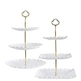 RAUVOLFIA 2 Pack of Plastic Round & Square Dessert
