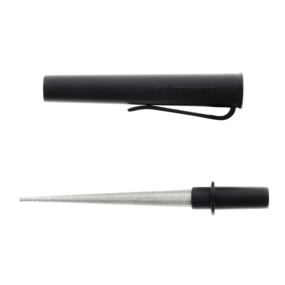 Schrade Delta Class Hone Cone with Diamond Dust Tapered Sharpening Rod, 4.6" for Knife Sharpening and EDC