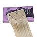 VeSunny 14inch Blonde Ponytail Extension Color #60 Platinum Blonde Real Hair Ponytail Extension Straight Remy Human Hair 80g/set