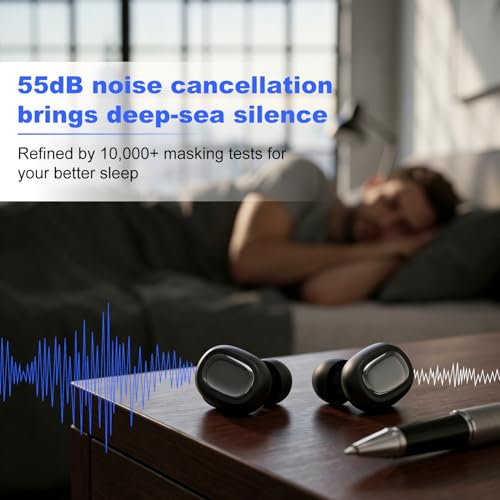 Ultra Soft Ear Plugs - 55dB (SNR) Noise Reduction Hearing Protection - Reusable Earplugs Flexible Comfortable Fit for Noise Sensitivity, Sleep, Work, Study, Airplane, Concerts & Festivals (Black)