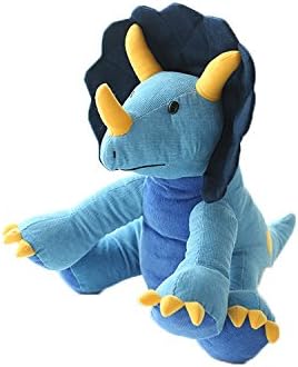 Amazon ジャックの町 トリケラトプス ぬいぐるみ リアル おすわり 恐竜 35cm ブルー ぬいぐるみ おもちゃ