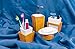 Bamboo Bathroom Accessories Set – Wood Bathroom Set Complete with Soap Dispenser, Toothbrush Holder, Soap Holder, Mug – Bamboo Wood Bathroom Modern Vanity Set