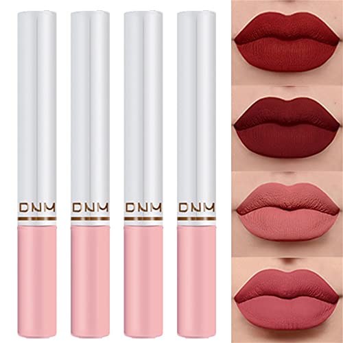 4 PCS Matte Lipstick,4-color Lip Stick, Durable Waterproof Non Stick Cup, Women\'s Make-up Velvet Make-up Lip Gloss (Kits-4)