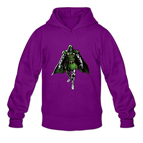 Crystal Men's Doctor Doom Long Sleeve Hoodieds Purple US Size S