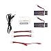 YouCute 2pcs 350mAh Battery and 1to3 Charger for Udi U818A WIFI FPV Udi U845 RC quadcopter drone spare parts
