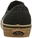 Vans Unisex Authentic Black/Rubber Skate Shoe Mens 7.5, Womens 9