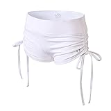 FIRM ABS Women's High Wasit Activewear Exercise Gym Volleyball Shorts White XL