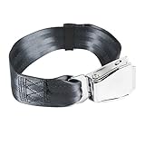 Exlight 60cm Length Universal Airplane Seat Belt Extender- Aircraft Buckle Tough Simple for Adult and Child Safety