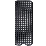 Yimobra Original Bath Tub Shower Mat Extra Long 16 x 40 Inches, Non-Slip with Drain Holes, Suction Cups, Machine Washable, Phthalate Free, Latex Free, BPA Free, Bathroom Mats, Black