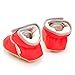 Enteer Infant Waterproof Snow Boots Premium Soft Sole Anti-Slip Warm Winter Prewalker Toddler Boots (7-12months, red)