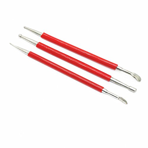 M-W 3 Styles Leathercraft Modelling Tools - Spoon & Carving Blade Tool for Leather