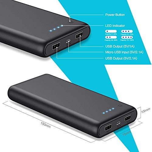 Portable Charger 25800mAh Power Bank Super High Capacity Lighter