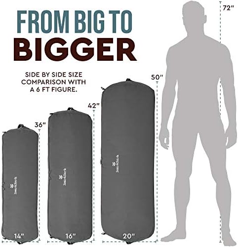 Large Duffle Bag - Grey 36"x14" - 90L - Canvas Military and Army Cargo Style Carryall Duffel for Men and Woman – College Student, Backpacking, Travel and Storage Shoulder Bag 4 Large Duffle Bag - Grey 36"x14" - 90L - Canvas Military and Army Cargo Style Carryall Duffel for Men and Woman – College Student, Backpacking, Travel and Storage Shoulder Bag