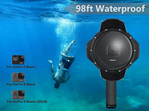 D&F 6'' Underwater Dome Port Waterproof Housing Case Floating Pole for GoPro HERO (2018)/HERO 7 Black /HERO 6/HERO 5 with Dome Lens Diving Photography