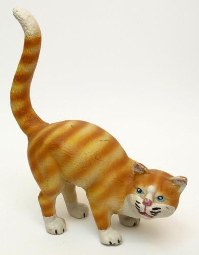 Large Cast Iron Cat Door Stop Yellow Tabby-0170-04645