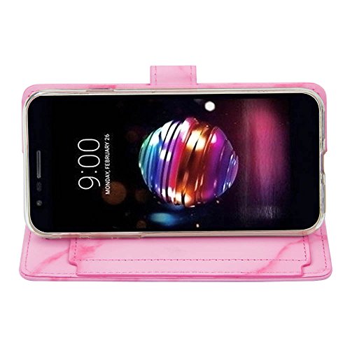 LG Stylus 4, Stylo 4 [El Lumiere Marble Wallet Case] Multi-Card Slot Wallet Case [Drop Protection] Premium Leather [Kickstand Feature] (M-Hot Pink) - Thumbnail 6