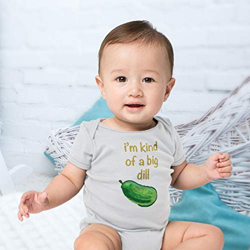 Cute Rascals I'm Kinda of A Big Dill Short Sleeve Envelope Neck Boys-Girls Cotton Baby Bodysuit One Piece - Navy, 6 Months