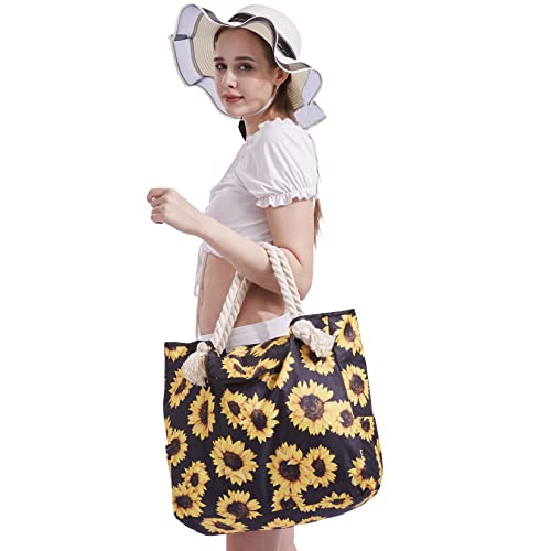 Autumrchids Extra Large Women Beach Bag Waterproof Canvas Tote