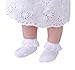 EPEIUS 6 Pairs Baby-Girls Infants Eyelet Frilly Lace Socks Princess Ankle Socks for 6-12 Months Ivory/Pink/White/Gray/Mint Green/Purple