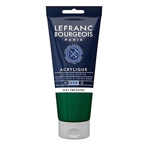 Lefranc Bourgeois 300470 Fine Acrylic Paint - Chrome Oxide Green Fiery, 80 ml Tube, Creamy Acrylic Paint, Water-Based, Quick Drying, Lightfast, Waterproof