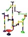 Mr. Marble Run Starter Set (48 Large Marble Run Pieces + 10 Glass Marbles)