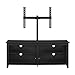 Walker Edison Wren Classic 4 Cubby TV Stand for TVs up to 65 Inches with Mount, 58 Inch, Black